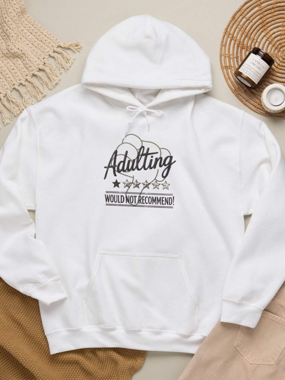 Adulting Would Not Recommend Hoodie | Poor Ratings | Funny Adulting Sweatshirt